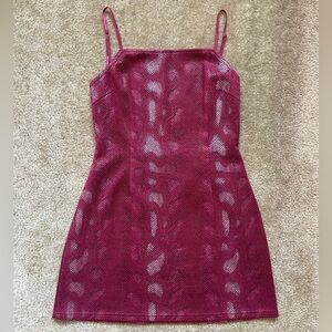 Urban Outfitters Red Snakeskin Mini Dress